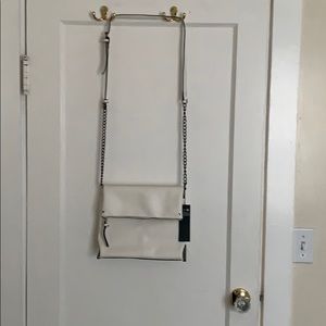 White Envelope Bag with Chain Strap